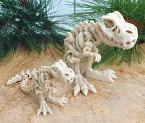 3D dinosaur skeleton model