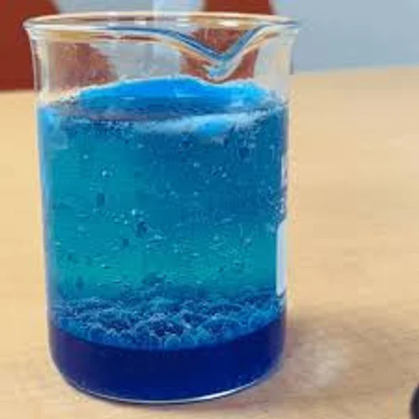 Blue lava lamp experiment