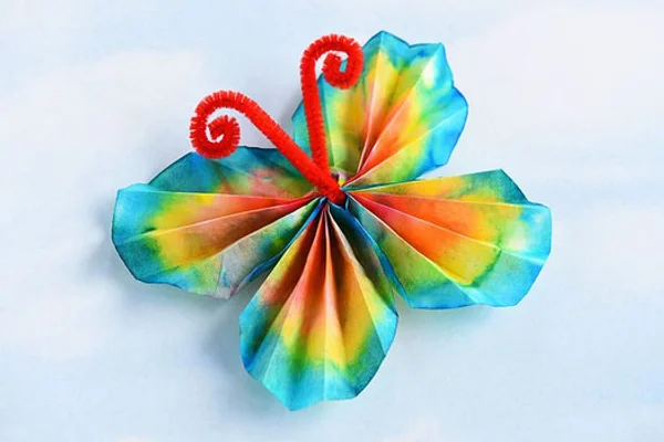 Coffee filter butterfly craft