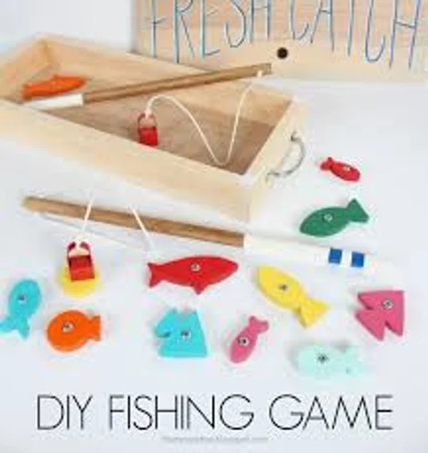 DIY magnetic fishing game